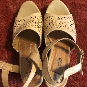 Clarks Cream Sandals